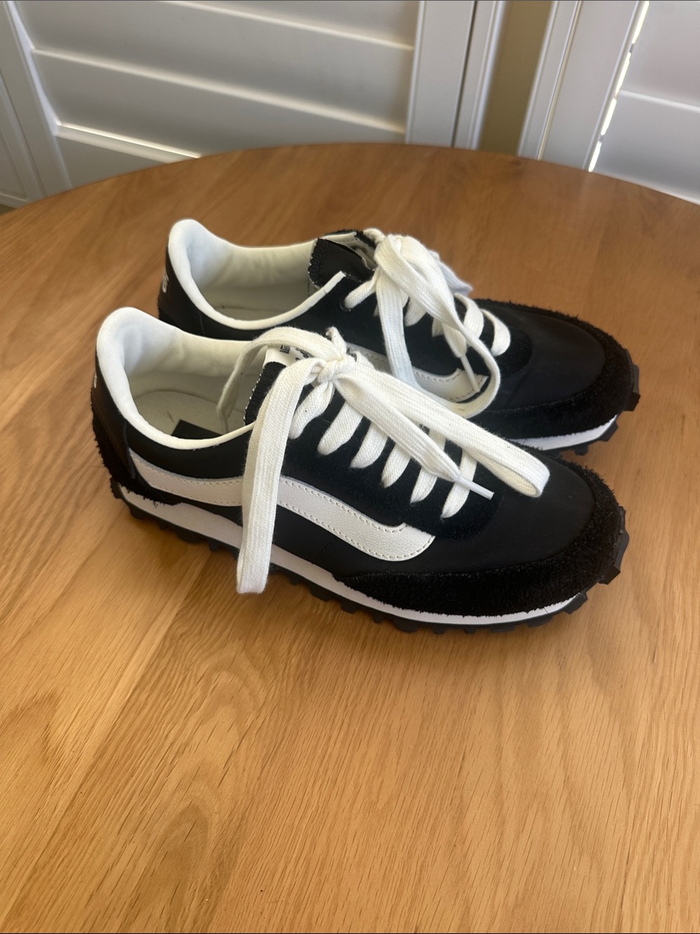 Vans Black and White Retro Trainer Sneakers